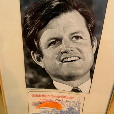 Edward Kennedy Senate ID & Signed Photo