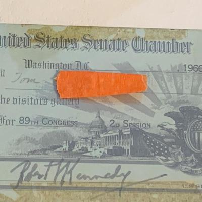 Robert Kennedy Senate ID & Autograph