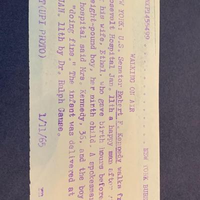 Robert Kennedy Senate ID & Autograph