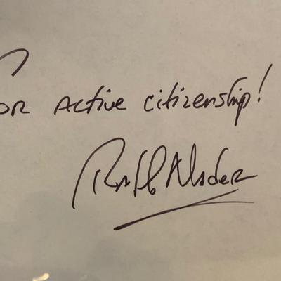 Ralph Nader Autograph