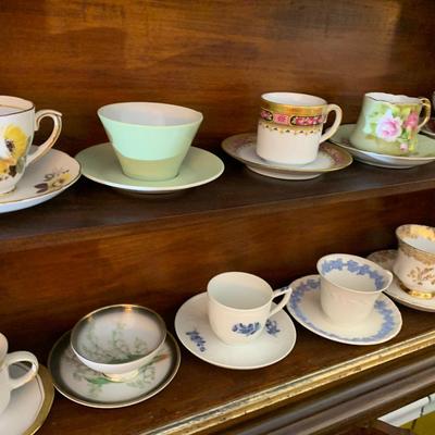 Vintage Tea Cup Collection AND Shadow Box