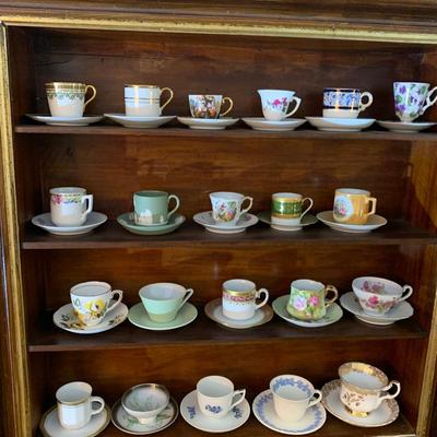 Vintage Tea Cup Collection AND Shadow Box