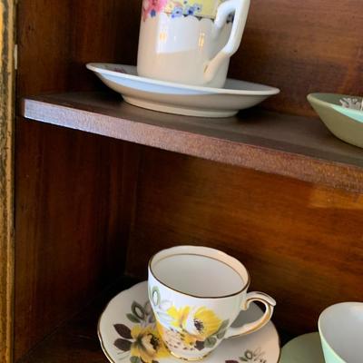 Vintage Tea Cup Collection AND Shadow Box