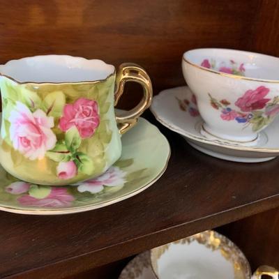 Vintage Tea Cup Collection AND Shadow Box