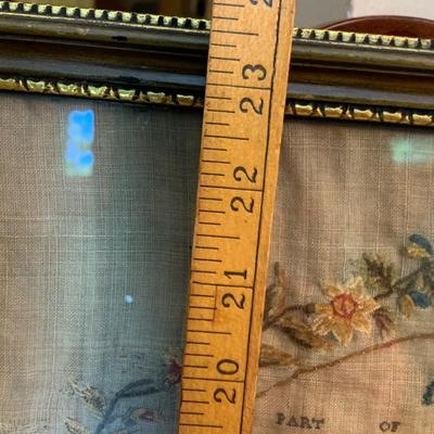 Early Needlepoint England Map Framed