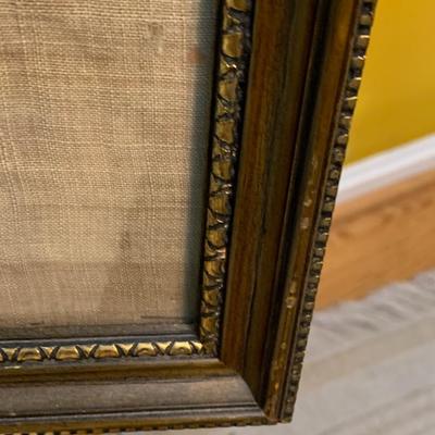 Early Needlepoint England Map Framed