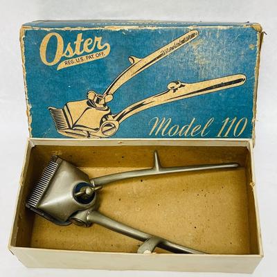Vintage 1940's Oster Model 110 Hair Clippers with Original Box