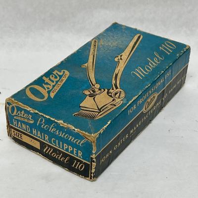 Vintage 1940's Oster Model 110 Hair Clippers with Original Box