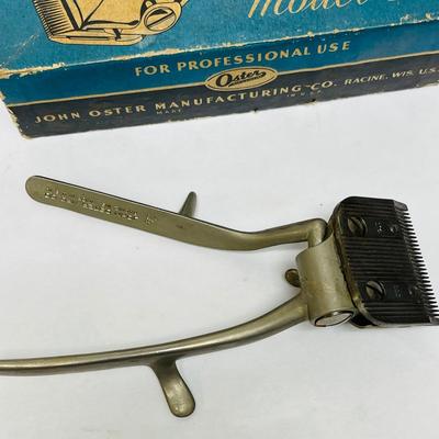 Vintage 1940's Oster Model 110 Hair Clippers with Original Box