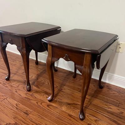 Pair Of Drop Leaf End Tables