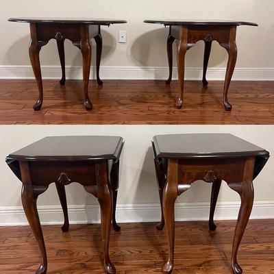 Pair Of Drop Leaf End Tables