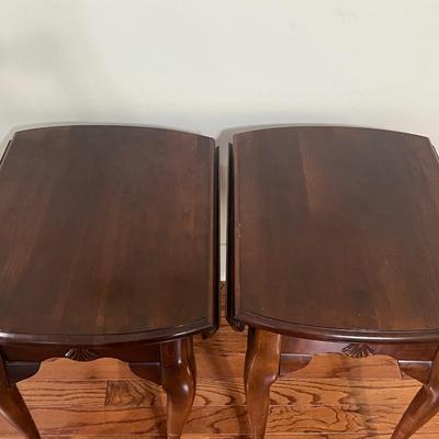 Pair Of Drop Leaf End Tables