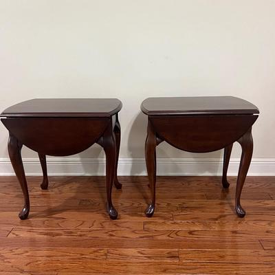 Pair Of Drop Leaf End Tables