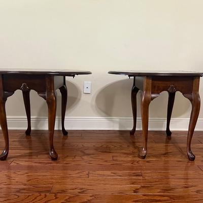 Pair Of Drop Leaf End Tables