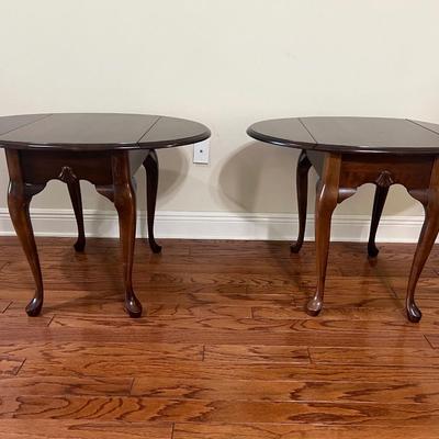 Pair Of Drop Leaf End Tables
