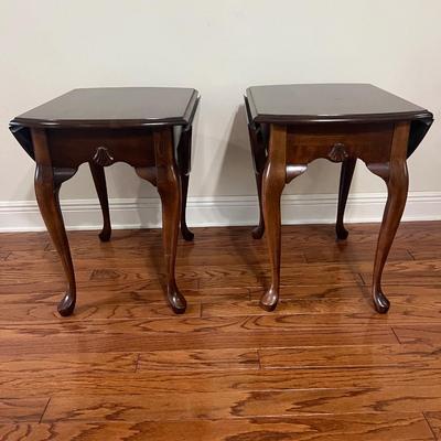 Pair Of Drop Leaf End Tables