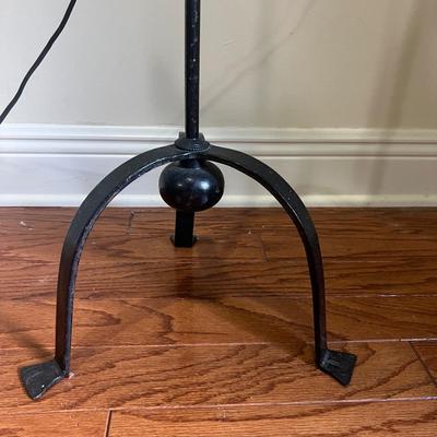 Vintage Wrought Iron Floor Lamp