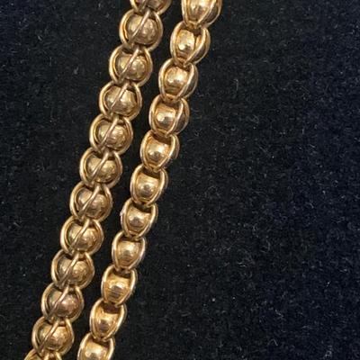 18k Gold 36” Dual Chain Necklace 97grams