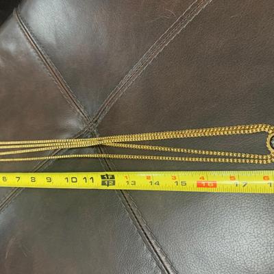 18k Gold 36” Dual Chain Necklace 97grams