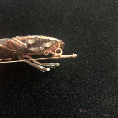 14k Theodore Starr Jewelers NY Stag Beetle Brooch In Original Case