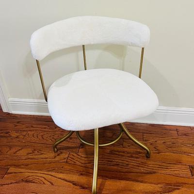 Like New Faux Fur Adjustable Task Chair