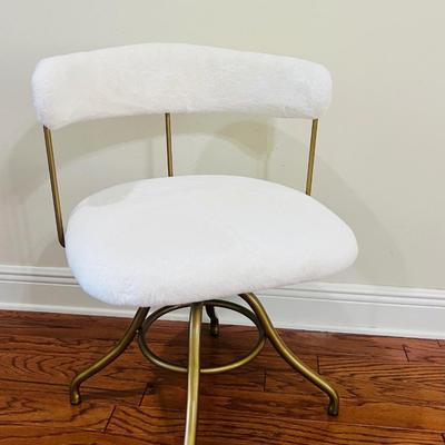Like New Faux Fur Adjustable Task Chair