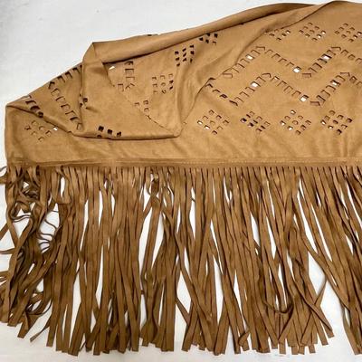 Skirt or cover-up, band of stretchy fabric with fringe