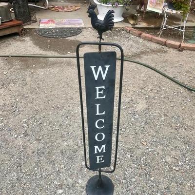 Rooster Welcome Sign