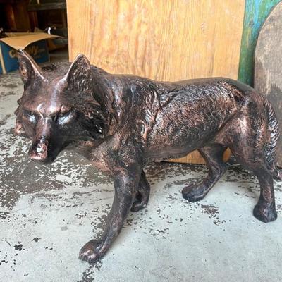 Cast Aluminum Wolf