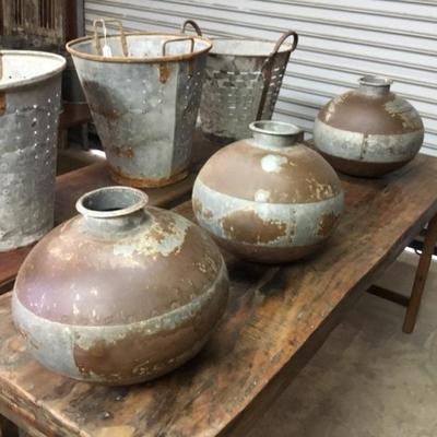 Vintage Iron Water Pots