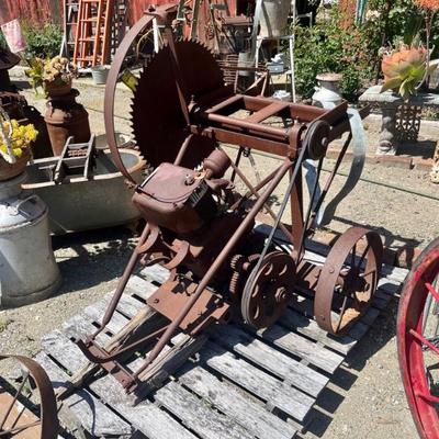 Antique Timber Log Saw