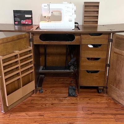 Solid Wood Sewing Cabinet Kenmore Sewing Machine Plus Extras