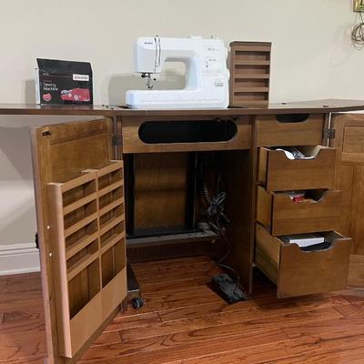 Solid Wood Sewing Cabinet Kenmore Sewing Machine Plus Extras
