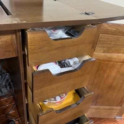 Solid Wood Sewing Cabinet Kenmore Sewing Machine Plus Extras
