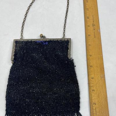 Roaring 20’s Flapper Purse ~ Beaded Carnival Glass Style ~ 1920’s