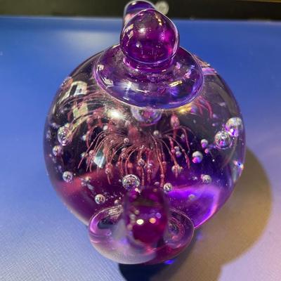 Dynasty Gallery Heirloom Collectibles Purple/Bubbles Teapot Paperweight 5