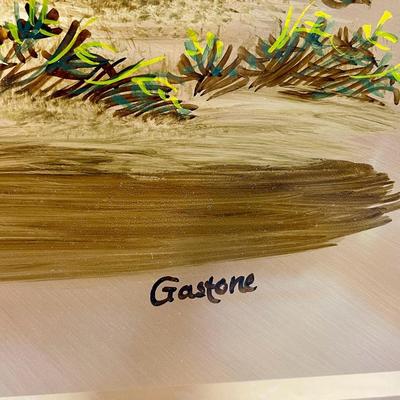 Copper Wall Art - Vintage, Hammered 3D picture of Elk/Caribou, Framed, Signed Gastone