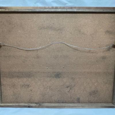 Copper Wall Art - Vintage, Hammered 3D picture of Elk/Caribou, Framed, Signed Gastone