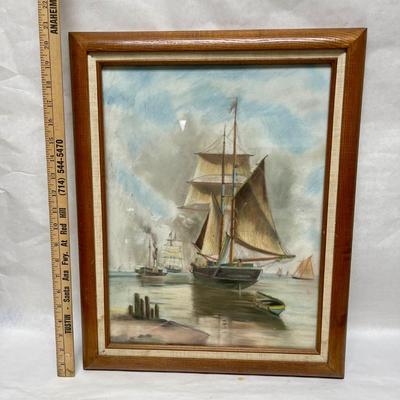 Framed Artwork of Sailing Ships