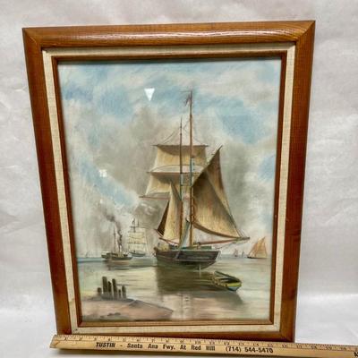 Framed Artwork of Sailing Ships