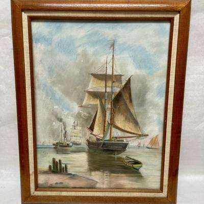 Framed Artwork of Sailing Ships