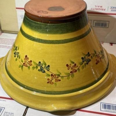 Vintage Terre ÃƒÂ¨ Provence Handmade in France Stoneware/Pottery Huge Serving Bowl 16