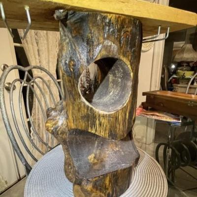 Vintage Backwoods Arts Tree Trunk Stool/Table 14.25