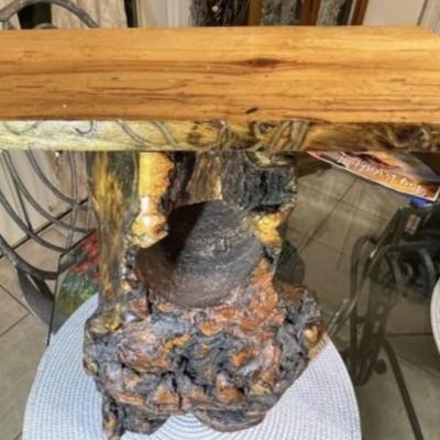 Vintage Backwoods Arts Tree Trunk Stool/Table 14.25