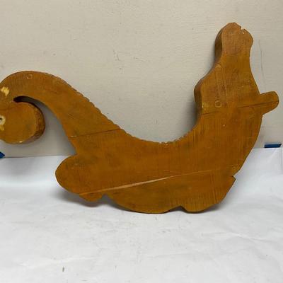 Carved Wood Alligator Wall Hanging