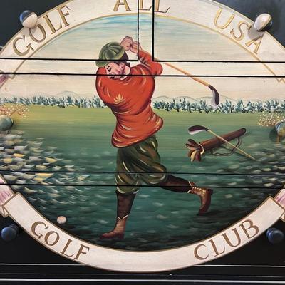 Hand Painted Golf Chest Of Drawers