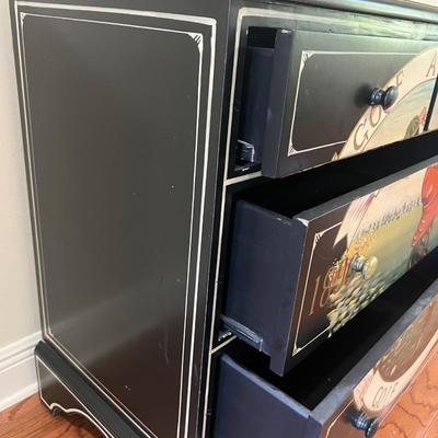Hand Painted Golf Chest Of Drawers