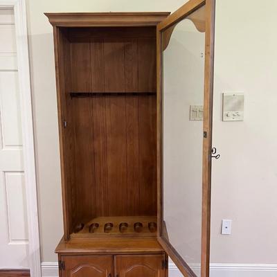 Solid Wood Lockable Gun Cabinet