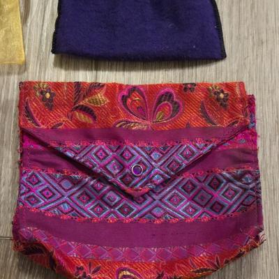 Silk Jewelry Tray and Small Bags