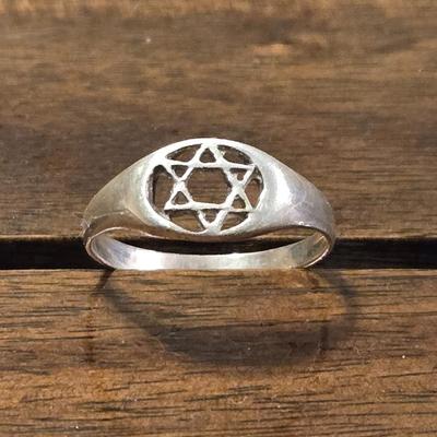 Jewish Star Sterling Silver Ring
